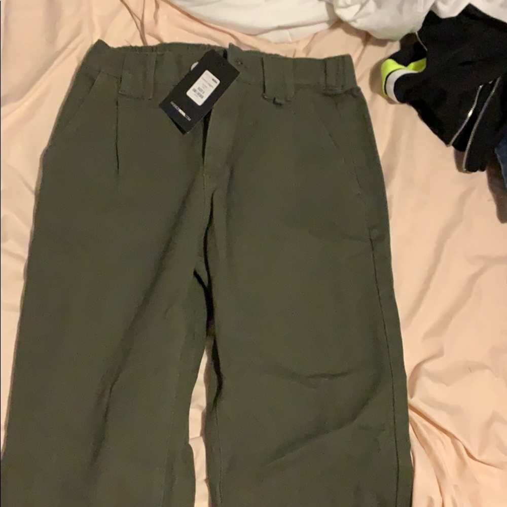 Green joggers jeans